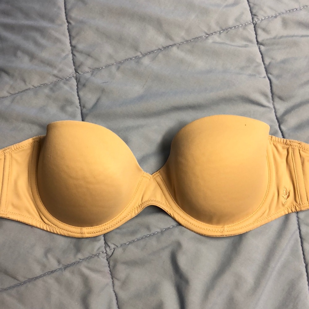 Strapless tan bra aerie